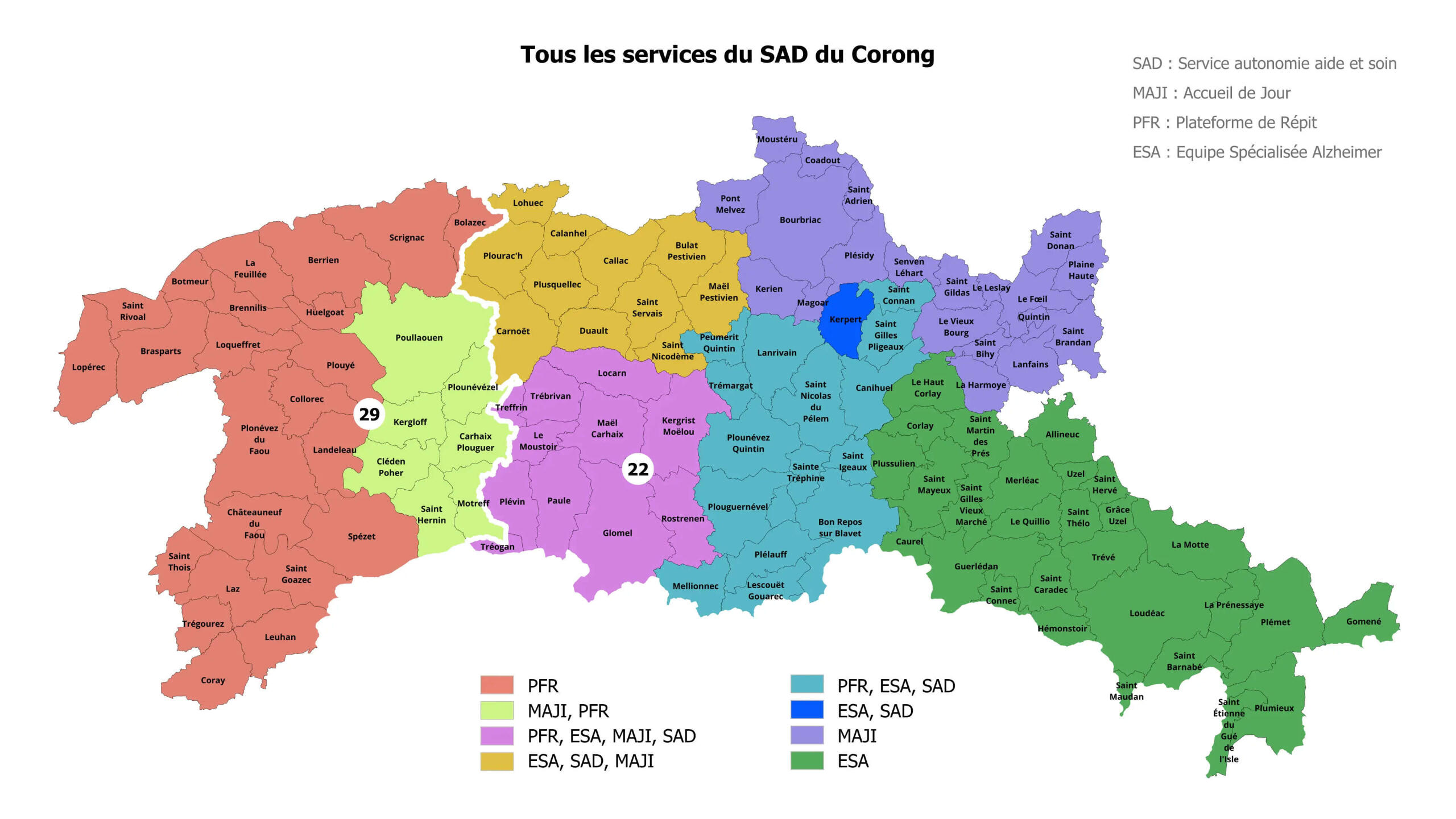 Carte des villes